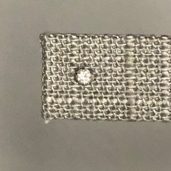 0.16 cttw Diamond and Platinum Stud Earrings - Picture 6 of 7